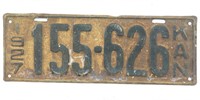 Antique 1927 Kansas License Plate