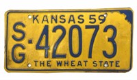 1959 Kansas License Plate