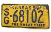 1959 Kansas License Plate