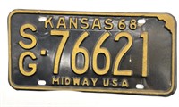1968 Kansas License Plate