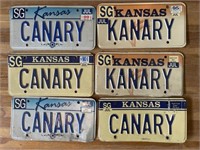 Kansas Vanity Plates : Canary and Kanary