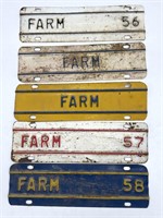 1950s Farm License Plates