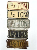 Antique 1/2 Ton License Plates