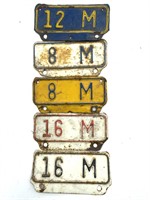 8M, 12M, and 16M License Plate Tags