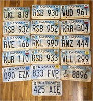 (16) Kansas License Plates
