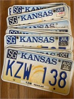 (18) Kansas 1990s License Plates