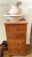 Side Table with Drawers with Wash Basin and