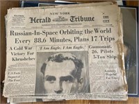 Vintage Cold War/Space Race Era Newspapers and