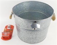 * Large Galvanized Metal Party Bucket with Bottle