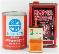 ** 3 Vintage Various Oil Cans