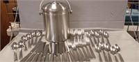 Stainless Steel Compost Pail, Flatware.