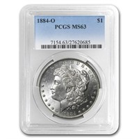 1884 "o" Morgan Dollar MS 63 PCGS