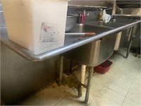 10' Commercial SInk Extra long 3 bays