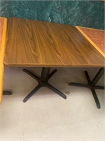 Deluxe wood table with base 2 x bid