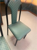 1 sturdy green vinyl chairs