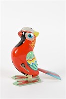 COLORFUL PARROT TIN LITHO WIND-UP TOY