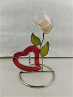 Stained Glass Flower Candle Holder