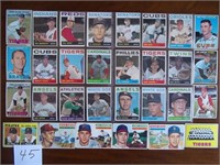 30-Baseball Cards 1950's-60's