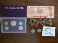 1985 US Mint Proof set, V-Liberty Nickels, Etc