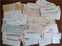 Huge Antique Bank Checks Collection