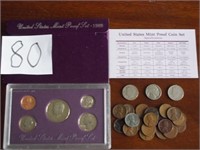 1989 Mint Proof Set, V & Buffalo Nickels, Etc