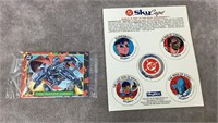 DC Comics Skycaps & Pack of Unopened Cards