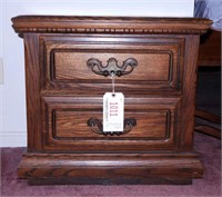 Lot #1011 - Oak two drawer contemporary end