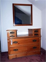 Lot #1012 - Victorian ere Poplar six drawer