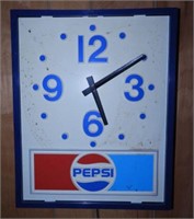 Lot #1109 - Vintage electrified Pepsi Cola wall