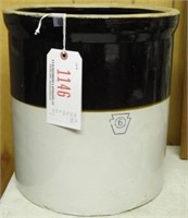 Lot #1146 - Stoneware six gallon crock 14"