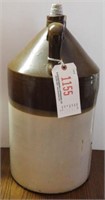 Lot #1155 - Primitive stoneware 5 gallon handled