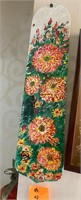 Hand painted wall decor floral ceiling fan