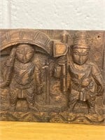 24” Vintage Hand Carved Hindu God Wooden panel