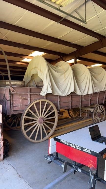 Prairie Schooner Conestoga Wagon Built in 1955 Historical