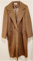 Vintage JG HOOK Women's Brown Long Pure Wool Coat
