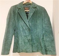SIENA Women's Green Leather Blazer Jacket - Sz 14