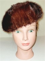 Vintage Mink Fur Pillbox Hat - MCM