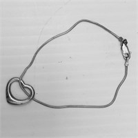 Sterling Silver Open Heart Bracelet