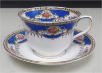 Floral Medallion Blue Cup + Saucer