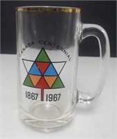 1967 Canada Centennial Glass Beer Mug