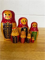 7 Matryoshka Russian USSR Handmade Nesting Dolls