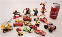 Lot de figurines et voitures dont Matchbox