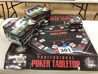 Poker table and poker sets