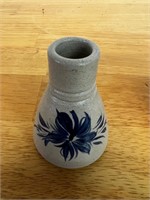 Stamped Salt Glaze Pottery Vase