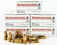 Ammo 250 Rounds Winchester 40 S&W 165 GR FMJ