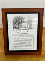 Framed George Washington’s prayer for his country