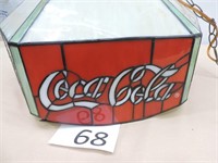 1970s Glass Coca-Cola Hanging Lamp