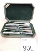 Six Antique Sterling Silver Dinner Knives