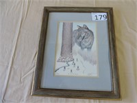 Eric Foster Signed and Numbered Framed Wolf