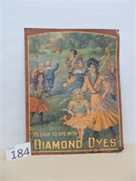 Diamond Dyes Metal Advertising Sign